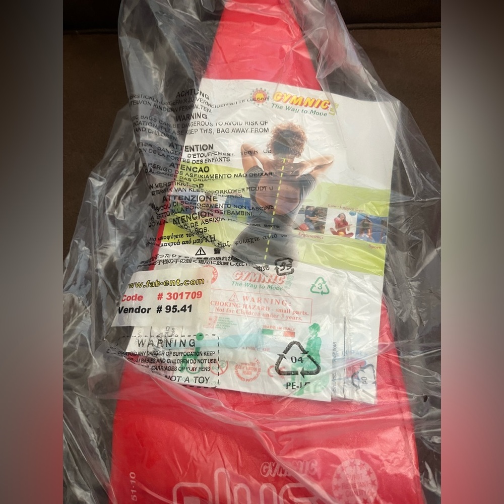 Red Gymnic 75cm Exercise Ball